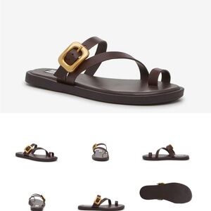 NWOB Steve Madden Sheelee Sandal Brown Genuine Leather size 6.5